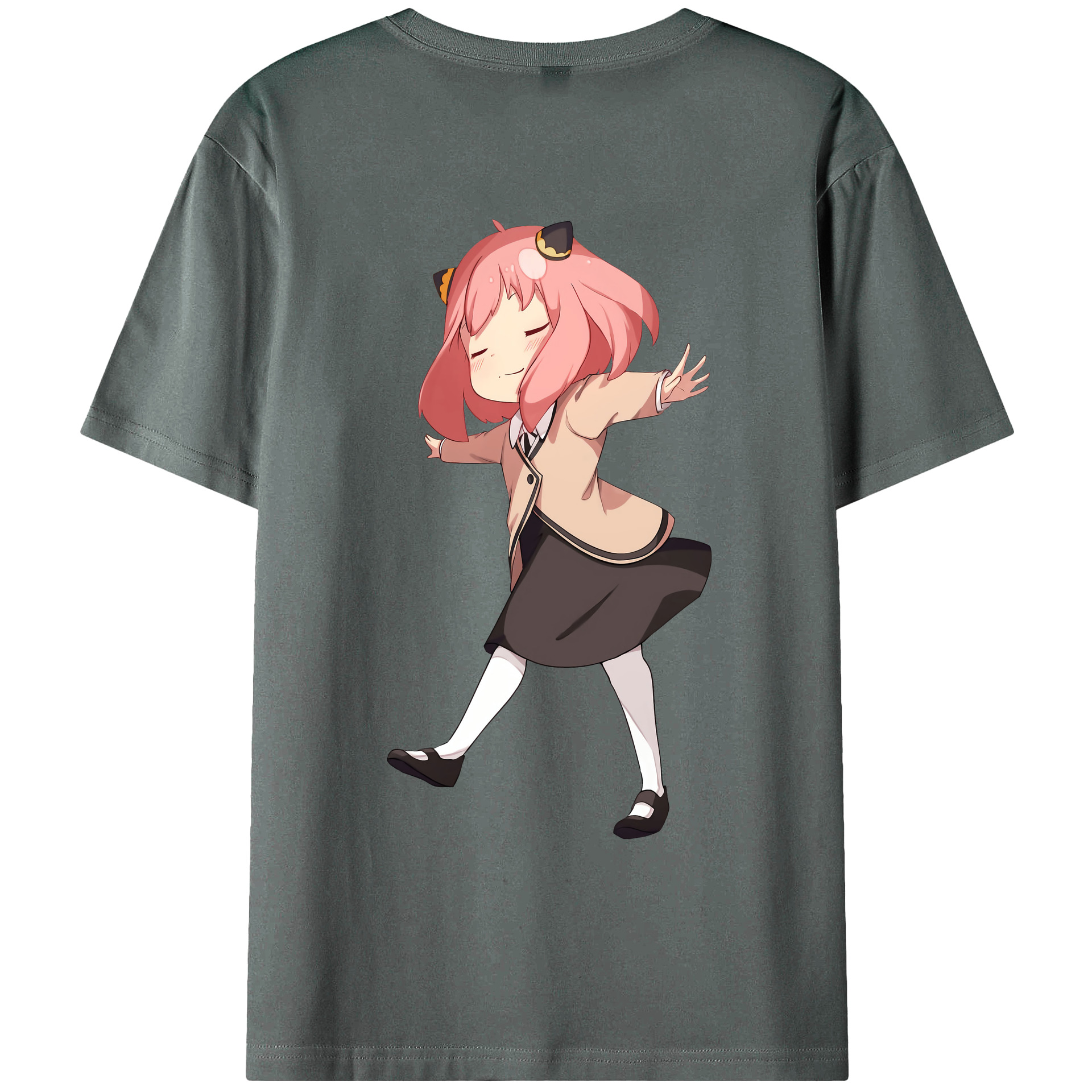（画像用） SPY×FAMILY间谍家家酒 綿100％ メンズ半袖Tシャツ（バックプリント） 通気性